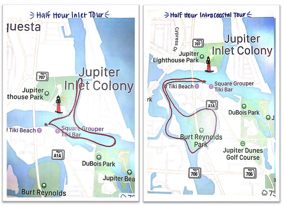 Jupiter Inlet Tour - Routes and Options